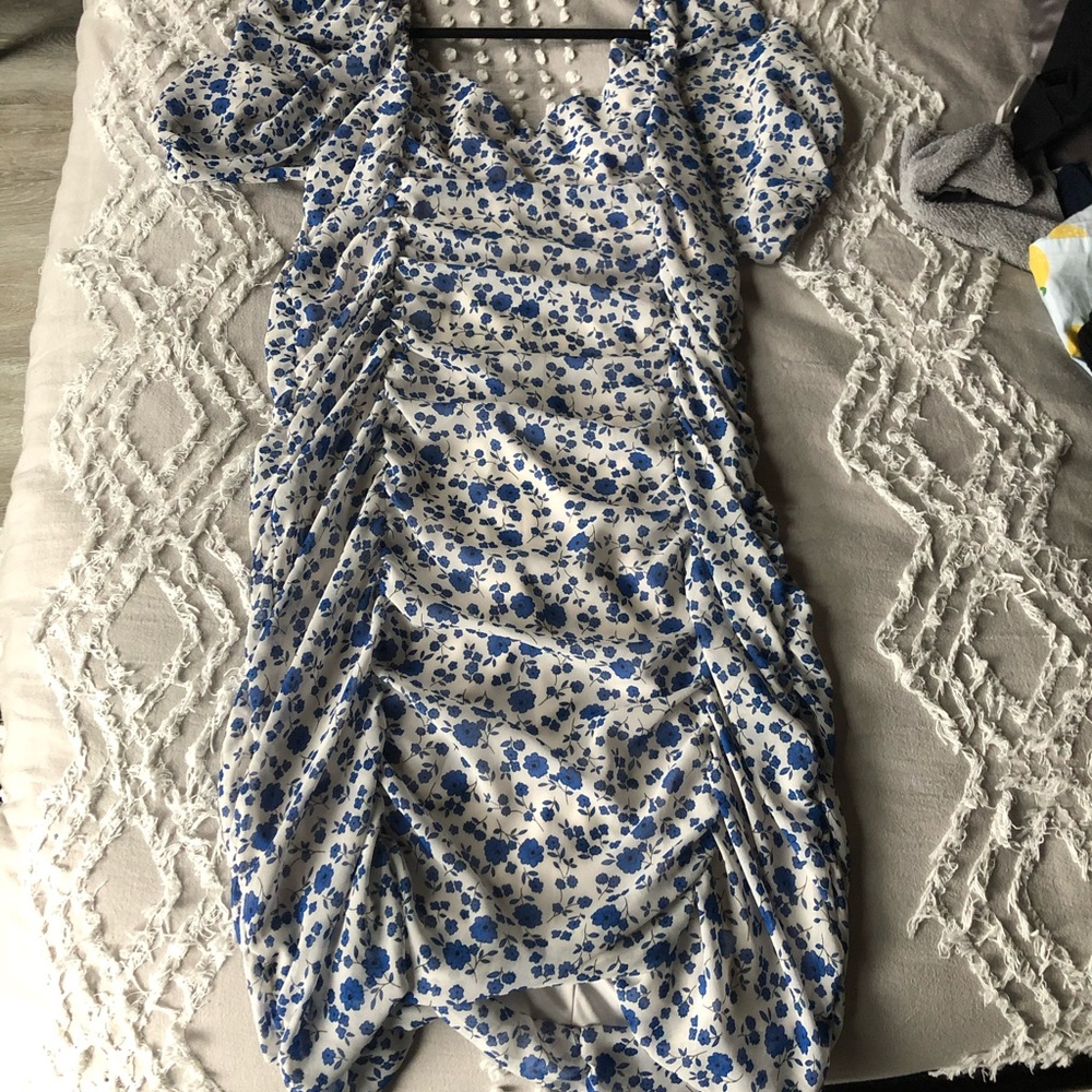 All in Favor Ruched Mini dress